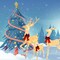 Beautifully Illuminated Outdoor Reindeer Family Set with Festive Holiday Lights Height 60"x 48" x 32"